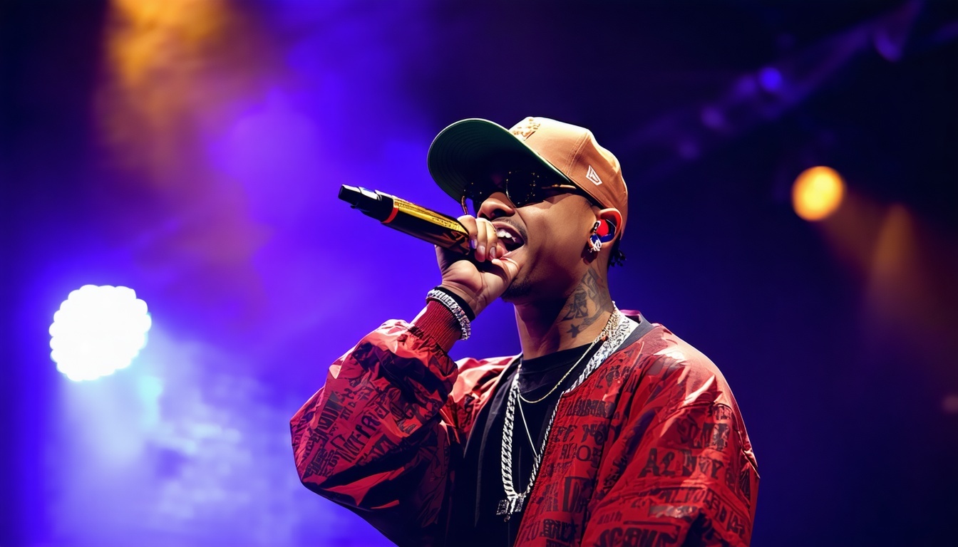 Domani, the son of T.I., performing on stage with