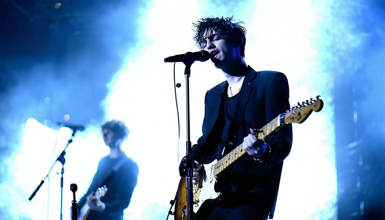 The 1975 performing live on stage, showcasing thei